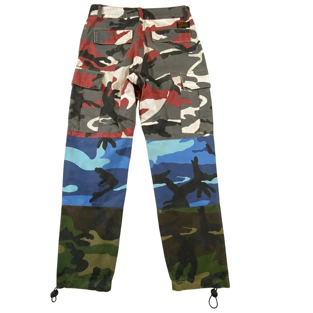 BIG FOR SAM Patchwork Camo Cargo Pants Kids Size S Streetwear‎